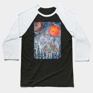 Starry Cold Night Baseball T-Shirt